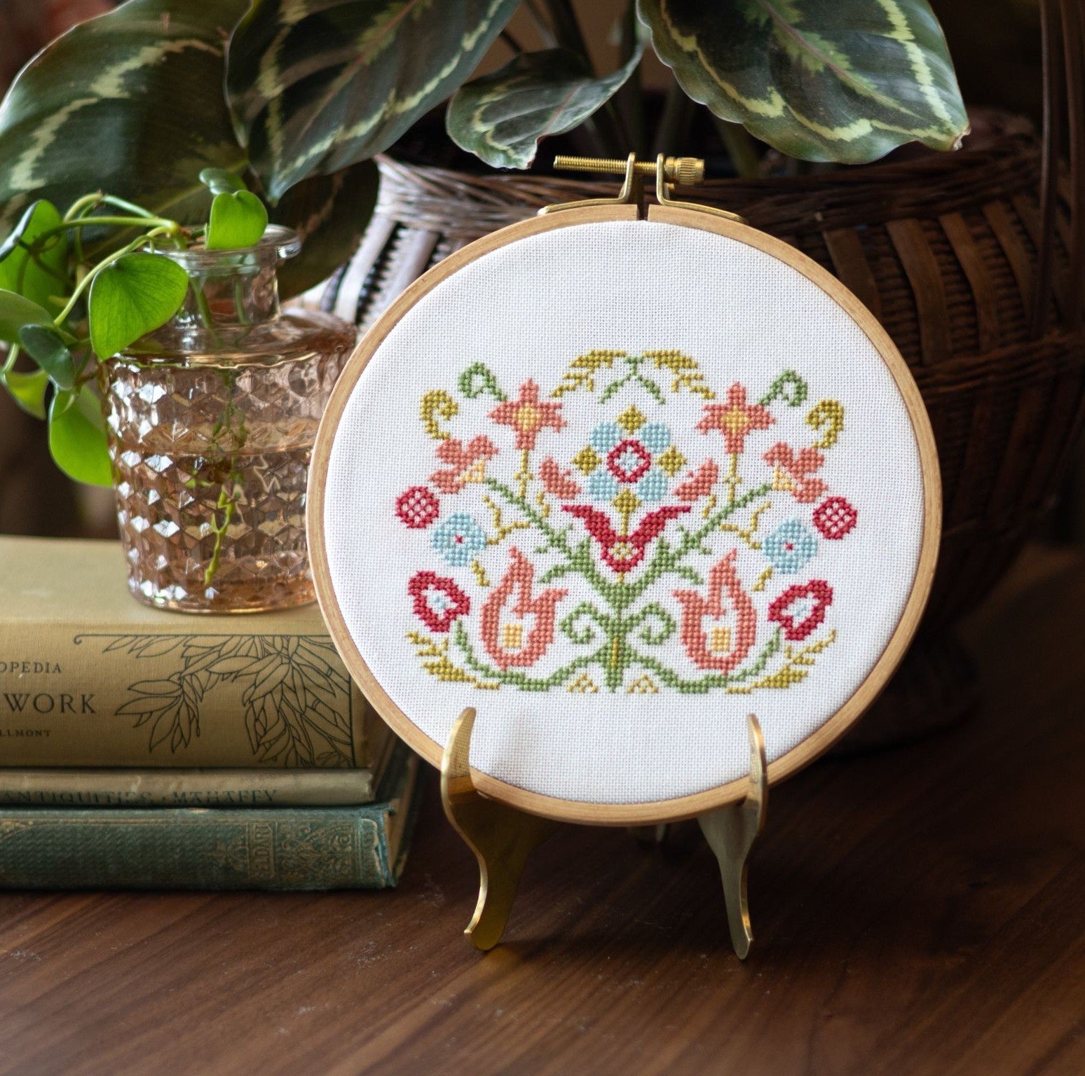 Clara's Garden Cross Stitch Hoop Kit-3