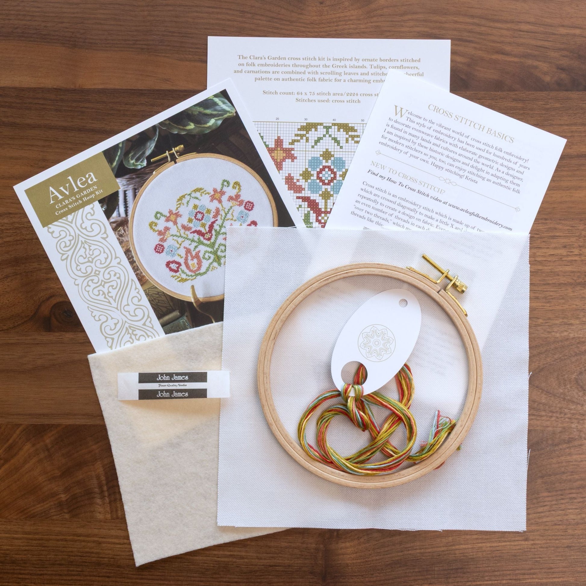Clara's Garden Cross Stitch Hoop Kit-6