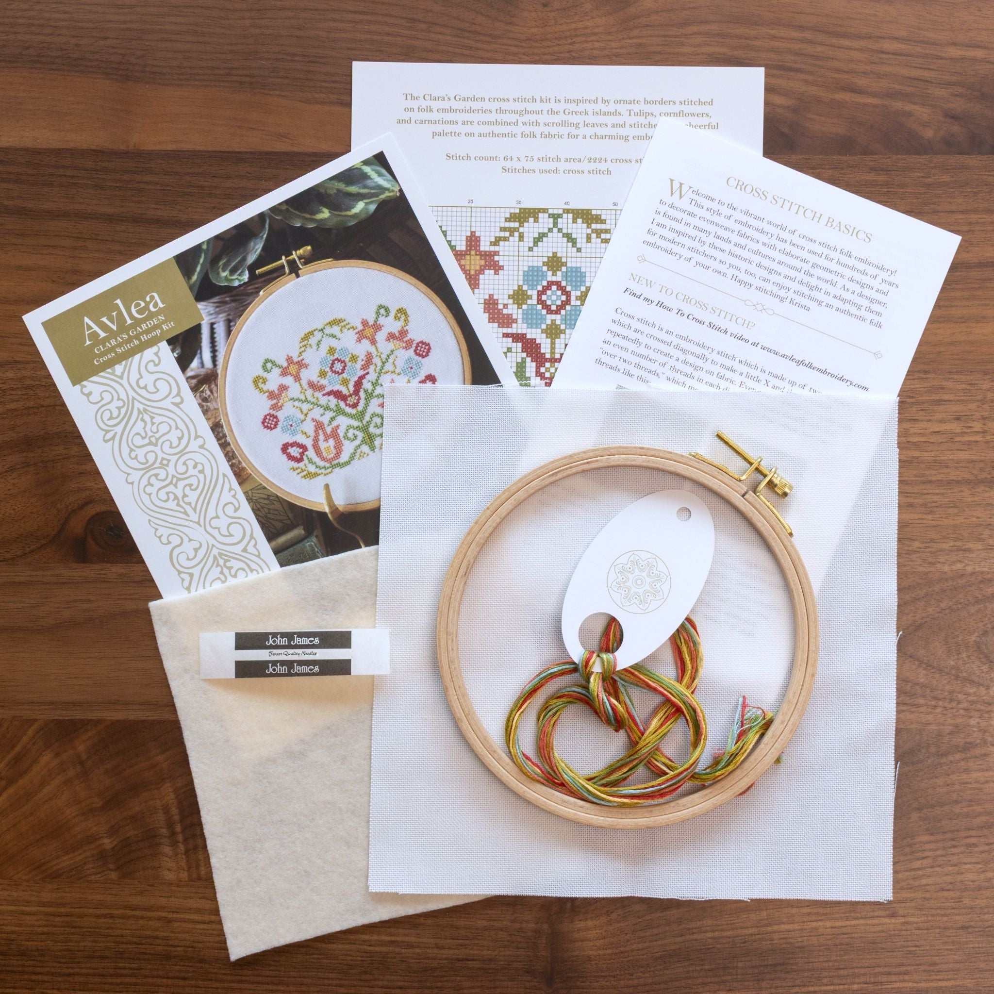 Clara's Garden Cross Stitch Hoop Kit-zoom-6