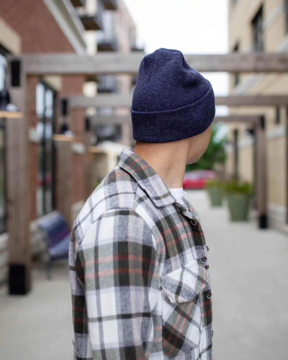 Classic Cuffed Beanie, Denim Blue - Aware House - HAAKWEAR USA -