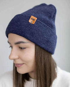 Classic Cuffed Beanie, Denim Blue - Aware House - HAAKWEAR USA -