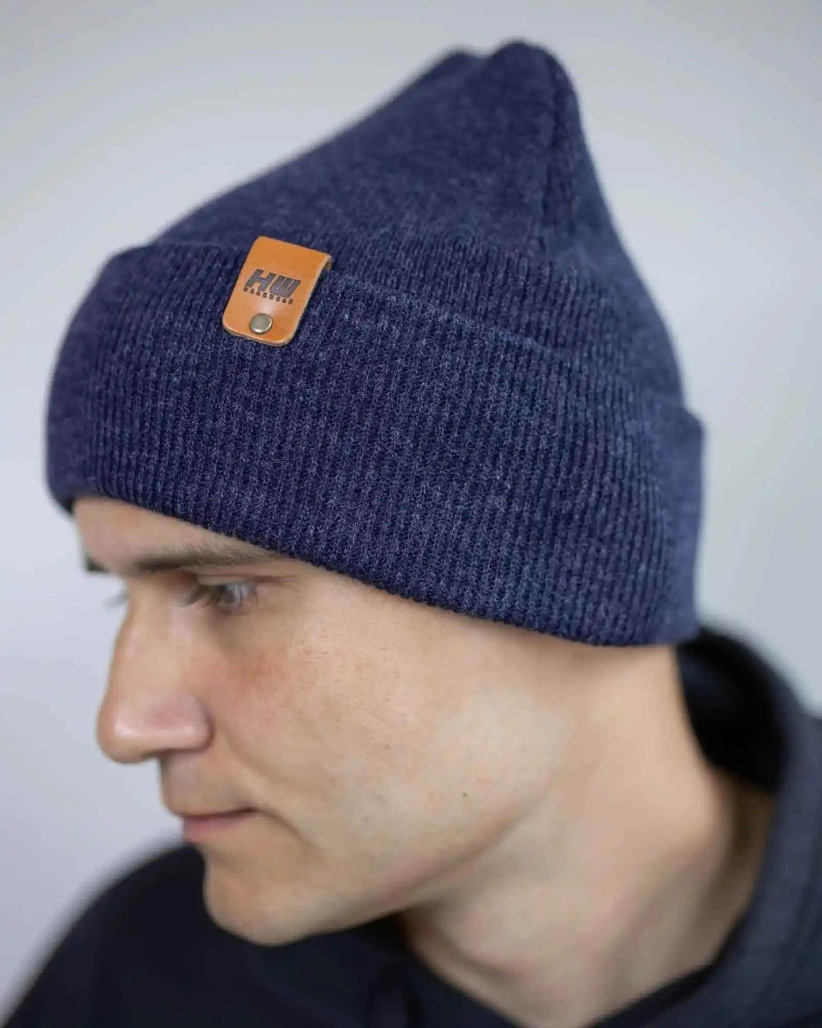 Classic Cuffed Beanie, Denim Blue - Aware House - HAAKWEAR USA -