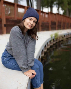 Classic Cuffed Beanie, Denim Blue - Aware House - HAAKWEAR USA -