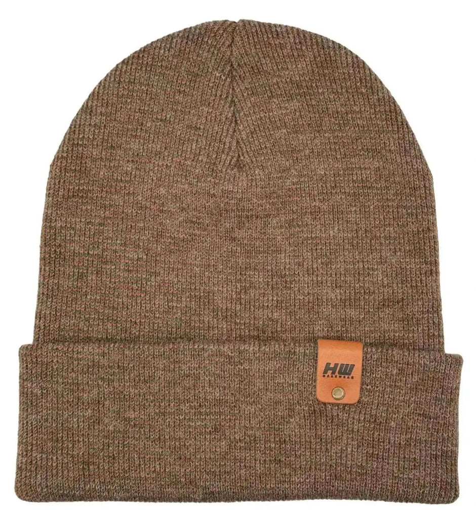 Classic Fusion Cuffed Beanie, Burgundy and Green - Aware House - HAAKWEAR USA -