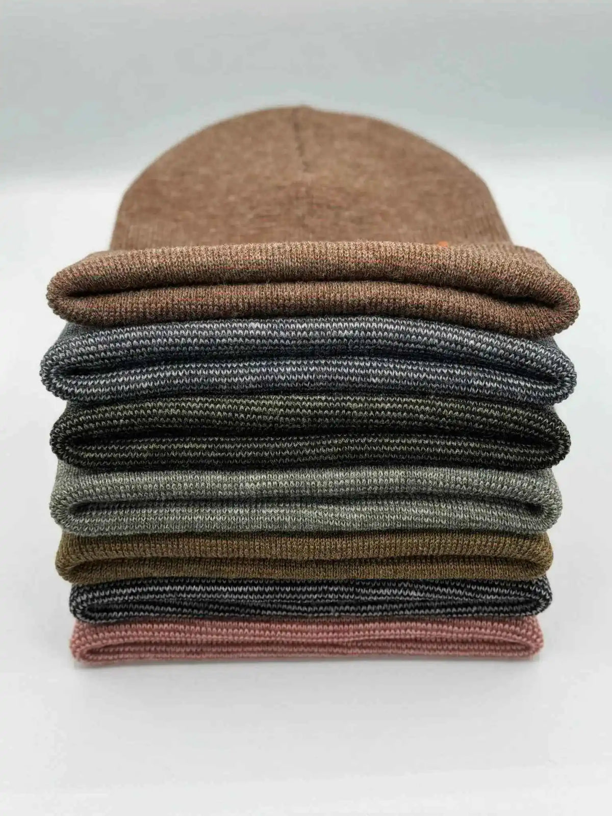 Classic Fusion Cuffed Beanie, Burgundy and Green - Aware House - HAAKWEAR USA -
