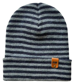 Classic RoRo Cuffed Beanie, Gray and Denim Blue - Aware House - HAAKWEAR USA -