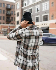 Classic Silent Cuffed Beanie, Denim Blue - Aware House - HAAKWEAR USA -