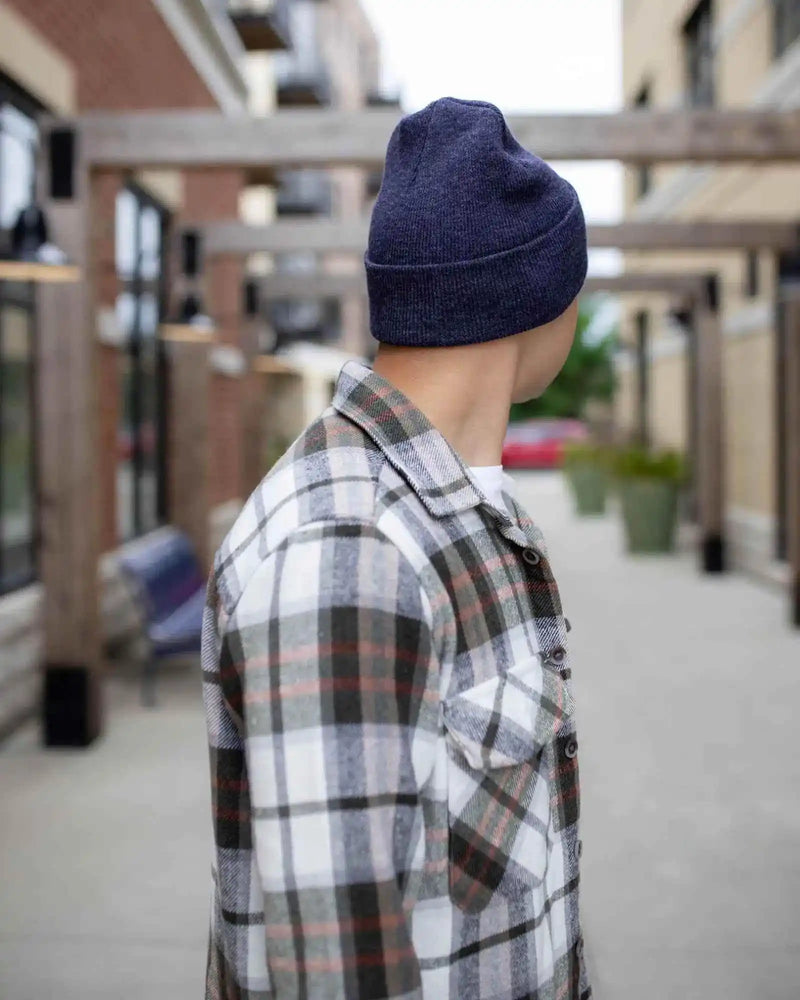 Classic Silent Cuffed Beanie, Denim Blue-zoom-