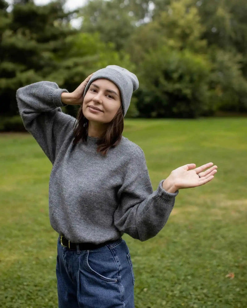 Classic Silent Cuffed Beanie, Koala Gray-zoom-