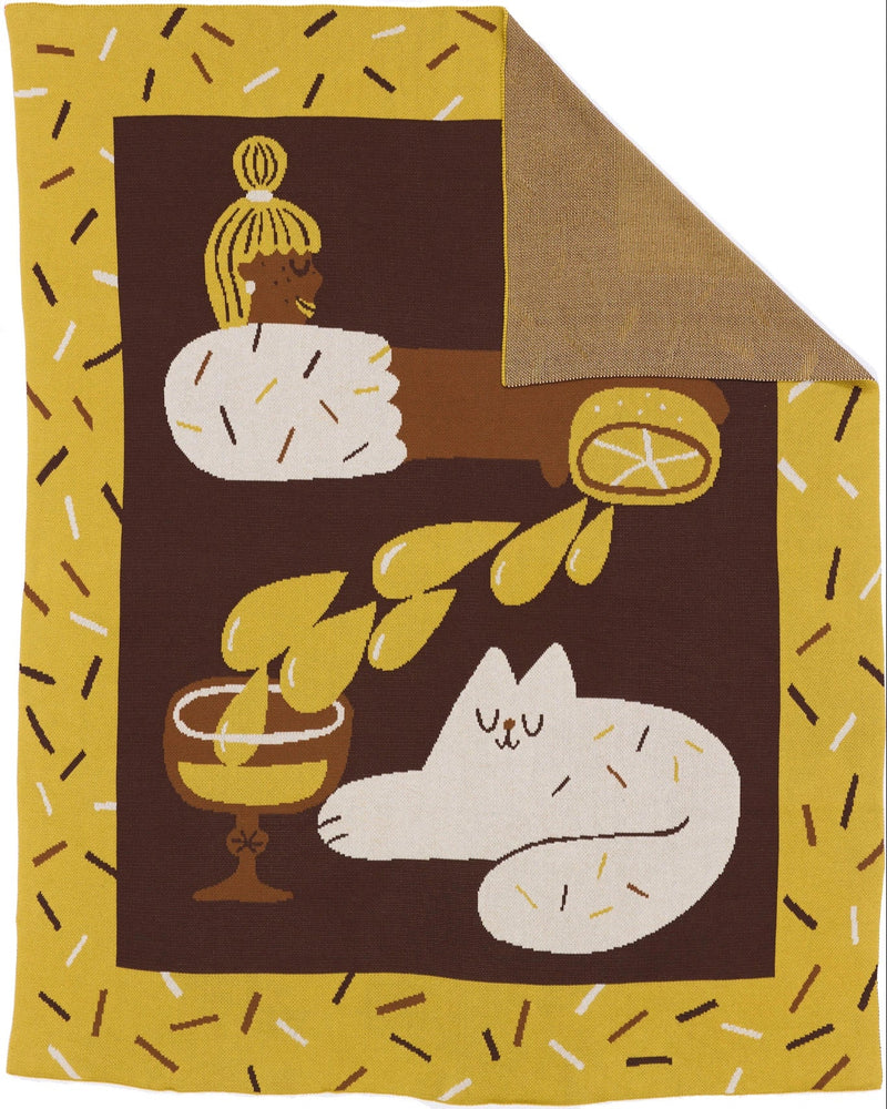 Cocktail Cat Throw Blanket-zoom-