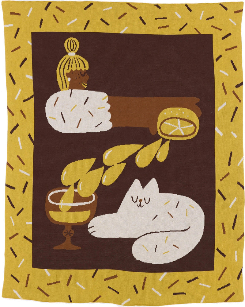 Cocktail Cat Throw Blanket-zoom-