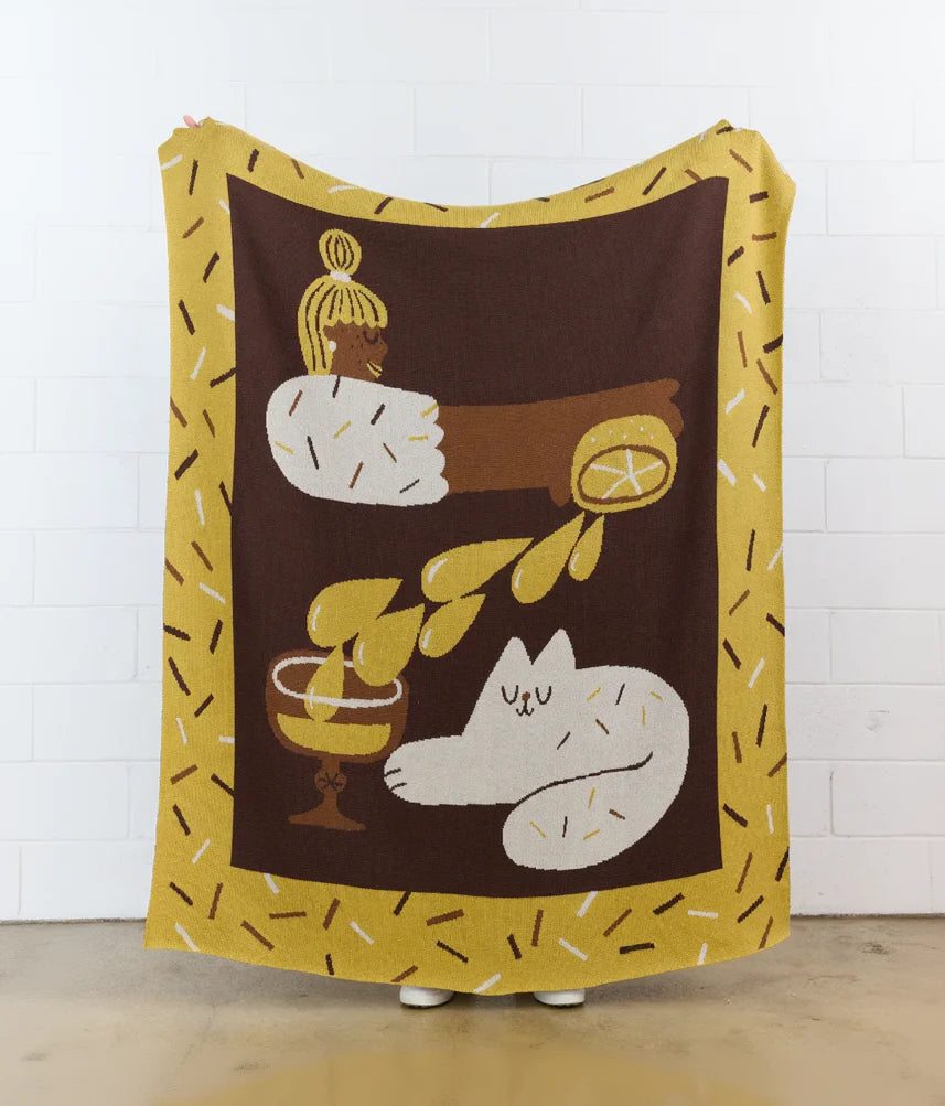 Cocktail Cat Throw Blanket-10