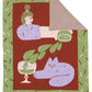 Cocktail Cat Throw Blanket