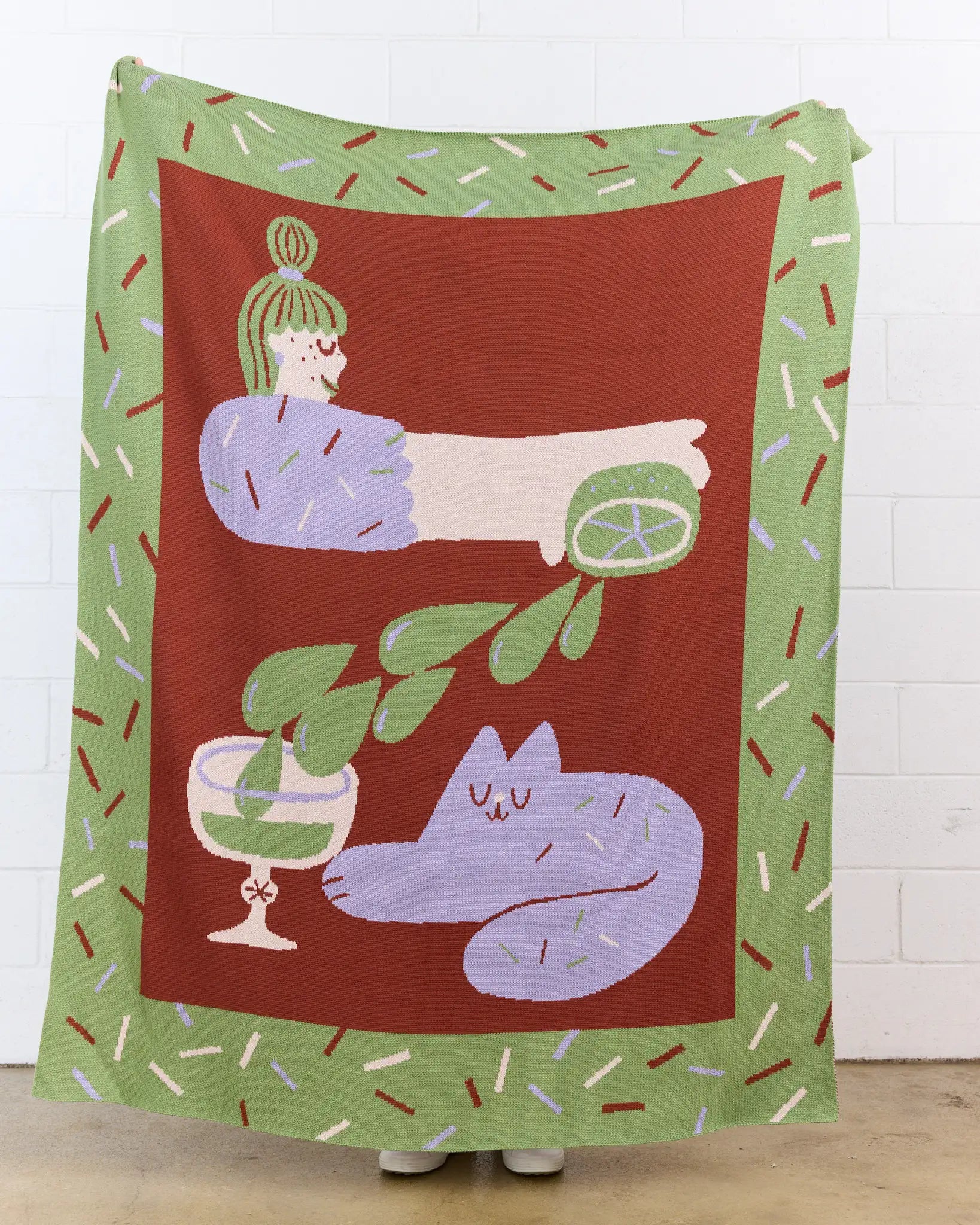 Cocktail Cat Throw Blanket-zoom-10