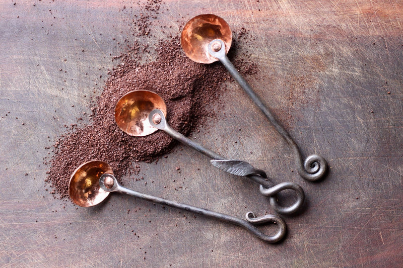 Metal Coffee Scoop | Copper & Steel 1 Tbsp-zoom-