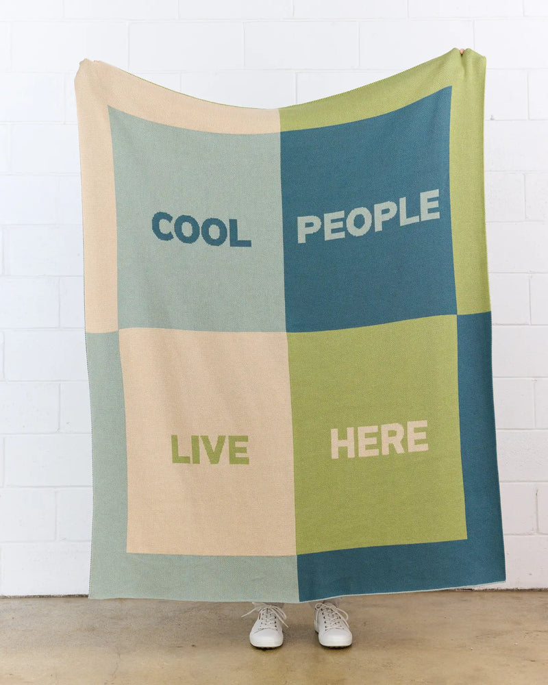 Cool People Live Here Throw Blanket-zoom-