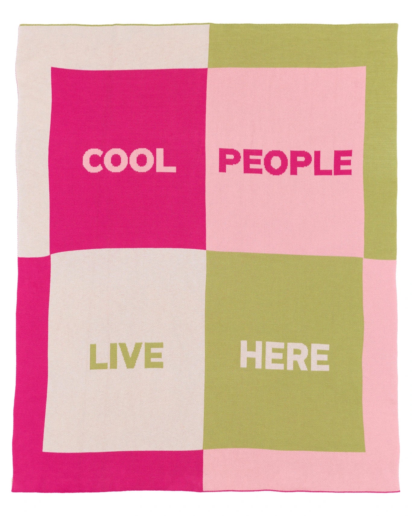 Cool People Live Here Throw Blanket