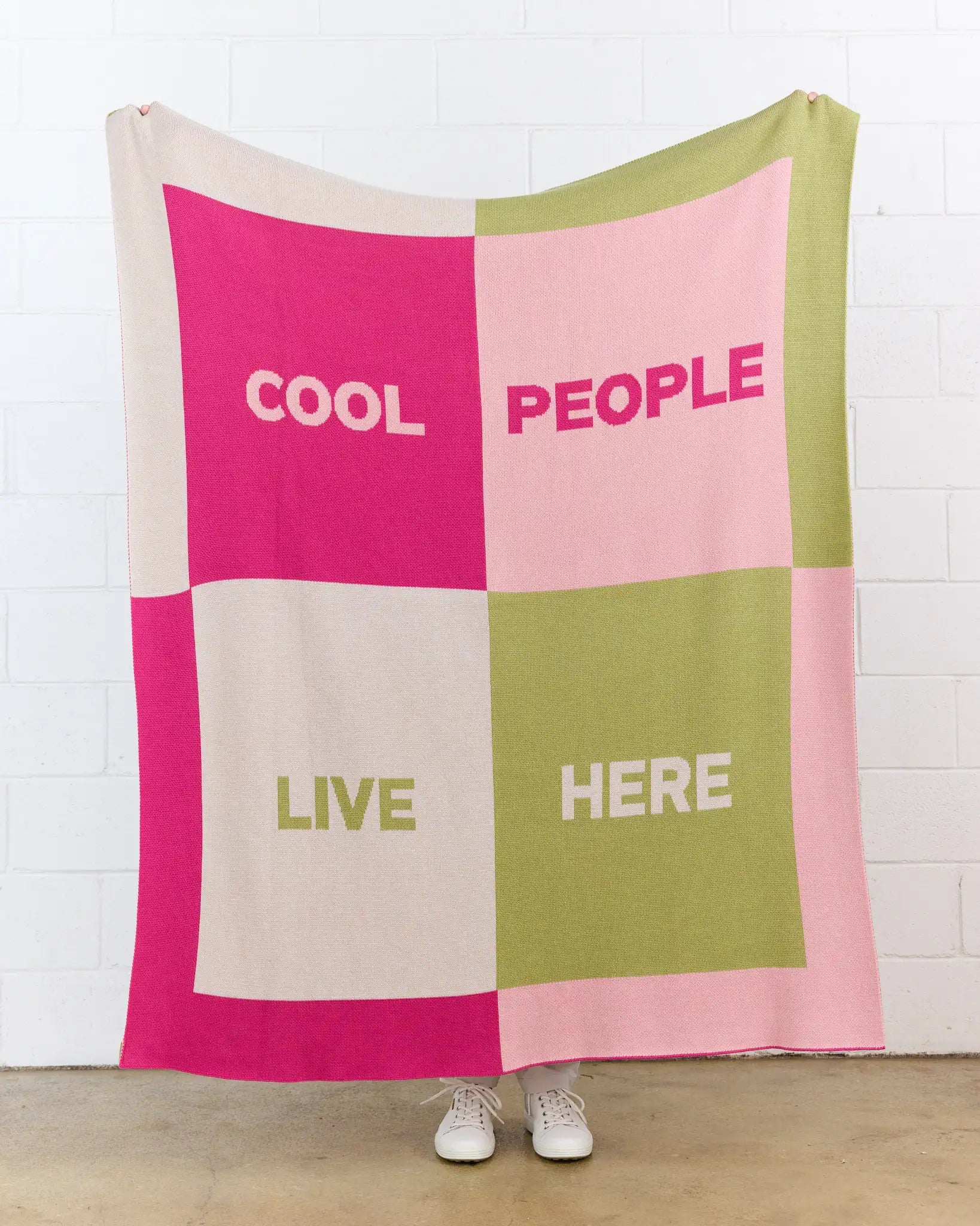 Cool People Live Here Throw Blanket