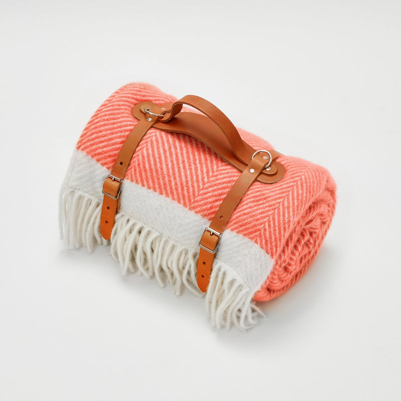 Herringbone Wool Picnic Blanket-zoom-