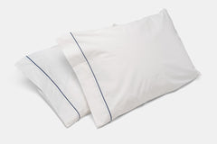 Cotton Bed Pillowcases with Classic Piping Design - Aware House - American Blossom Linens -