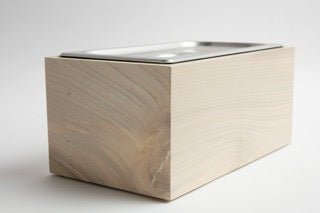 Countertop Compost Bin – Noaway© in Magnolia Wood & Stainless Steel - Aware House