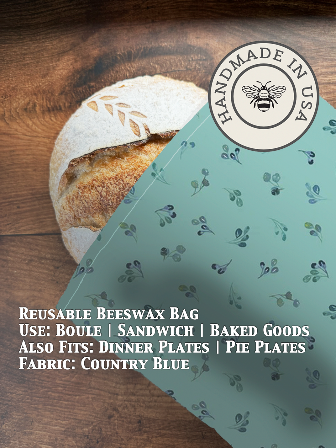 Beeswax Bread Bag | Reusable Cotton Food Storage Bag-47
