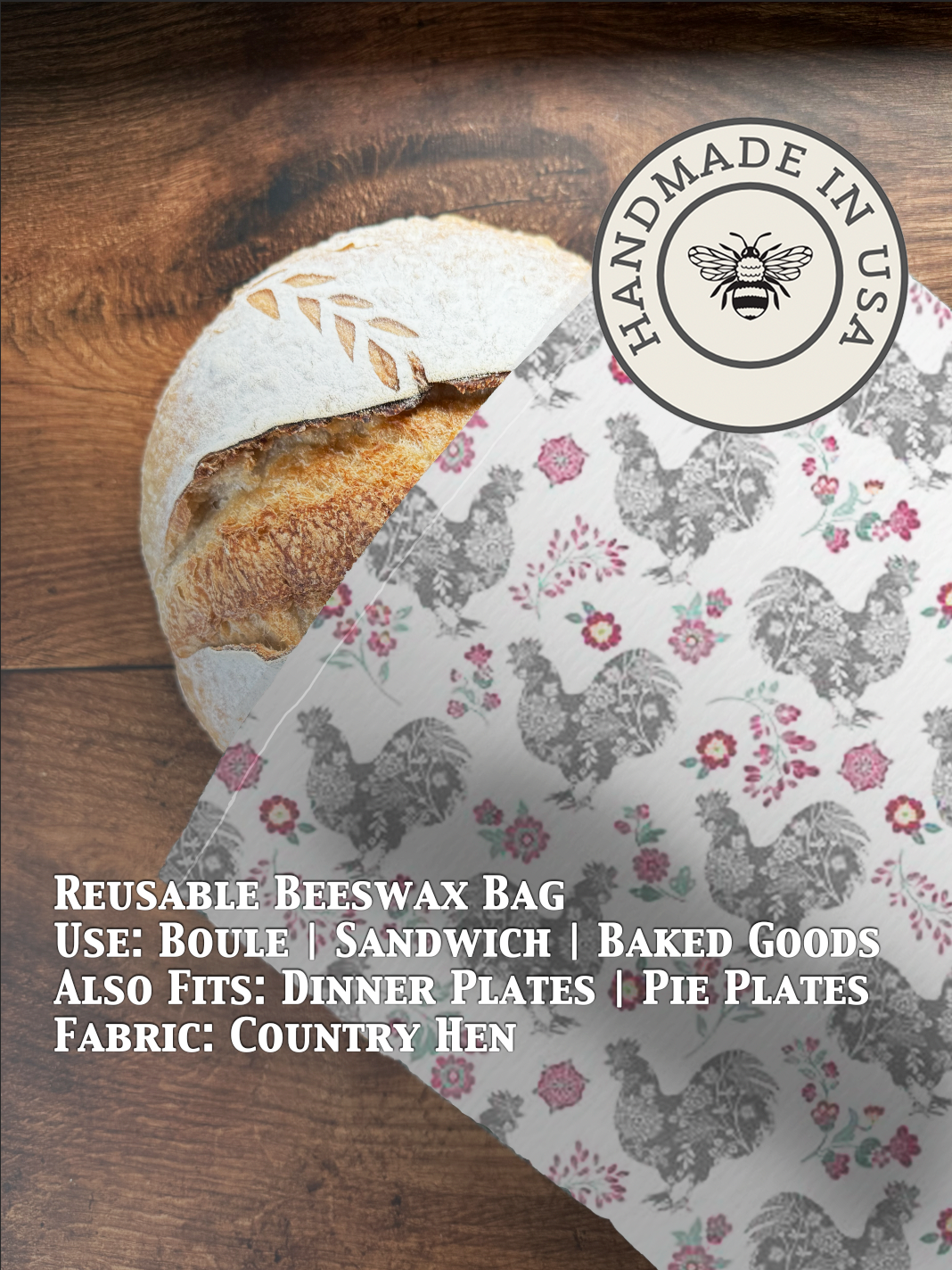 Beeswax Bread Bag | Reusable Cotton Food Storage Bag-48