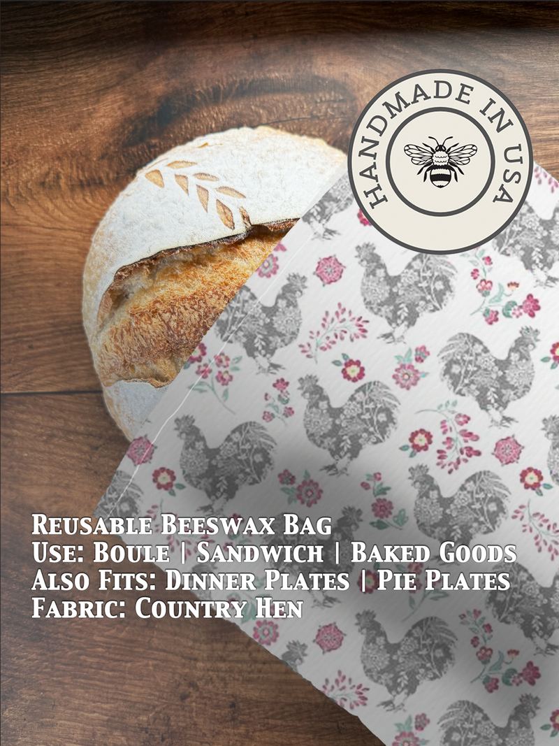 Beeswax Bread Bag | Reusable Cotton Food Storage Bag-zoom-