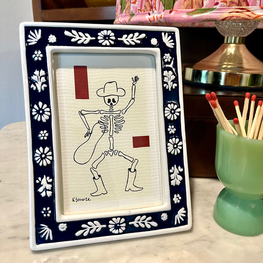 Cowboy Skeleton Painting + Frame | Limited Edition