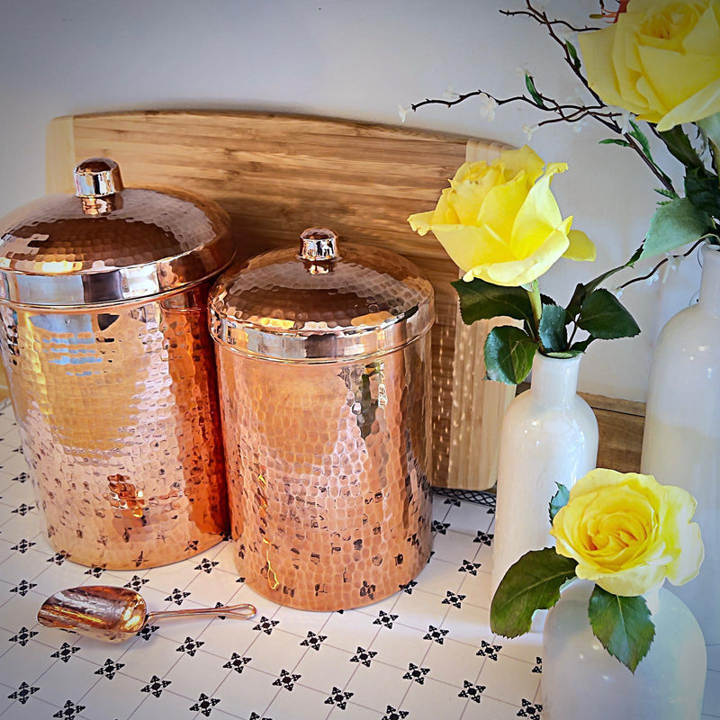 Copper Kitchen Canisters | Individual Sizes-zoom-