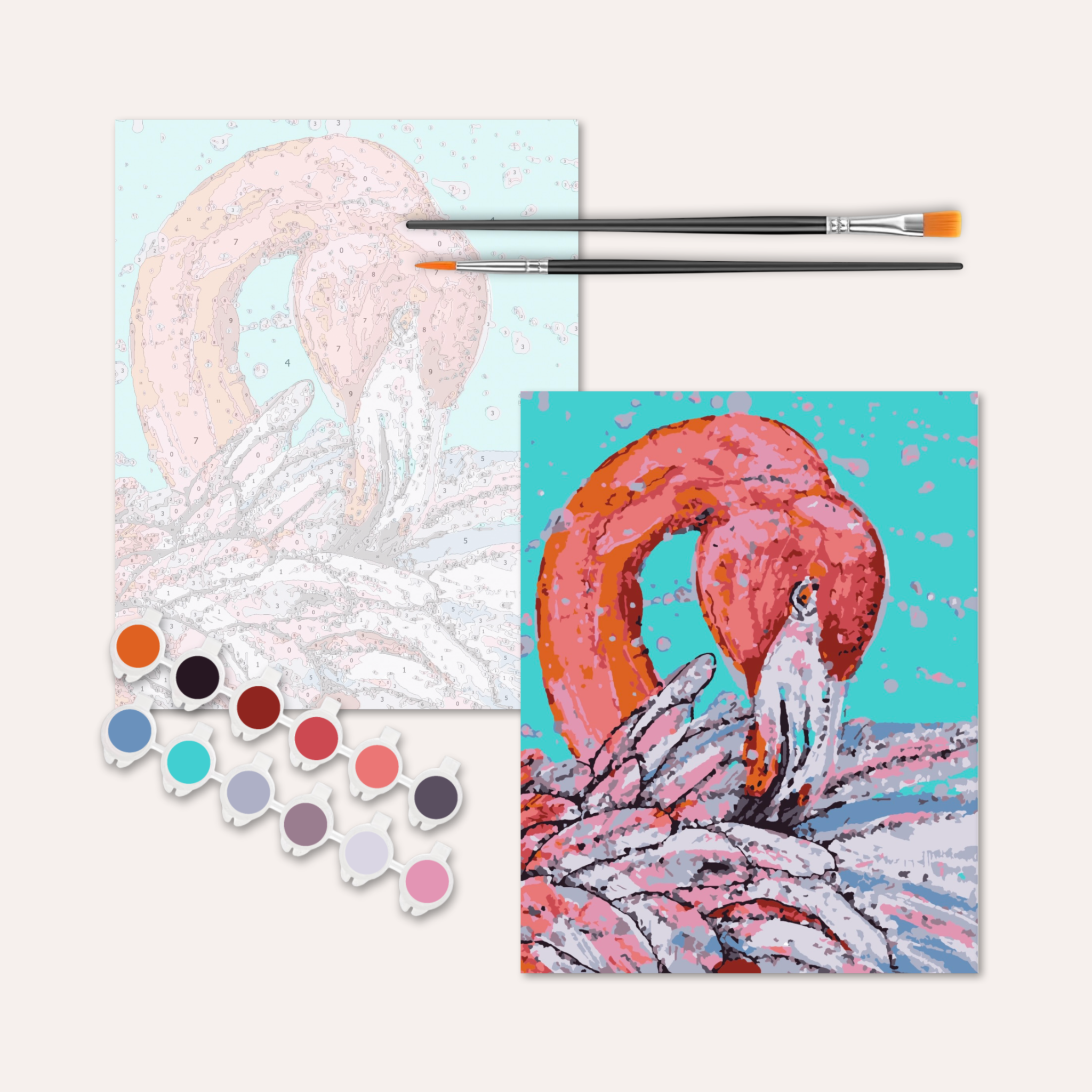Garnet Flamingo Paint by Numbers Kit
