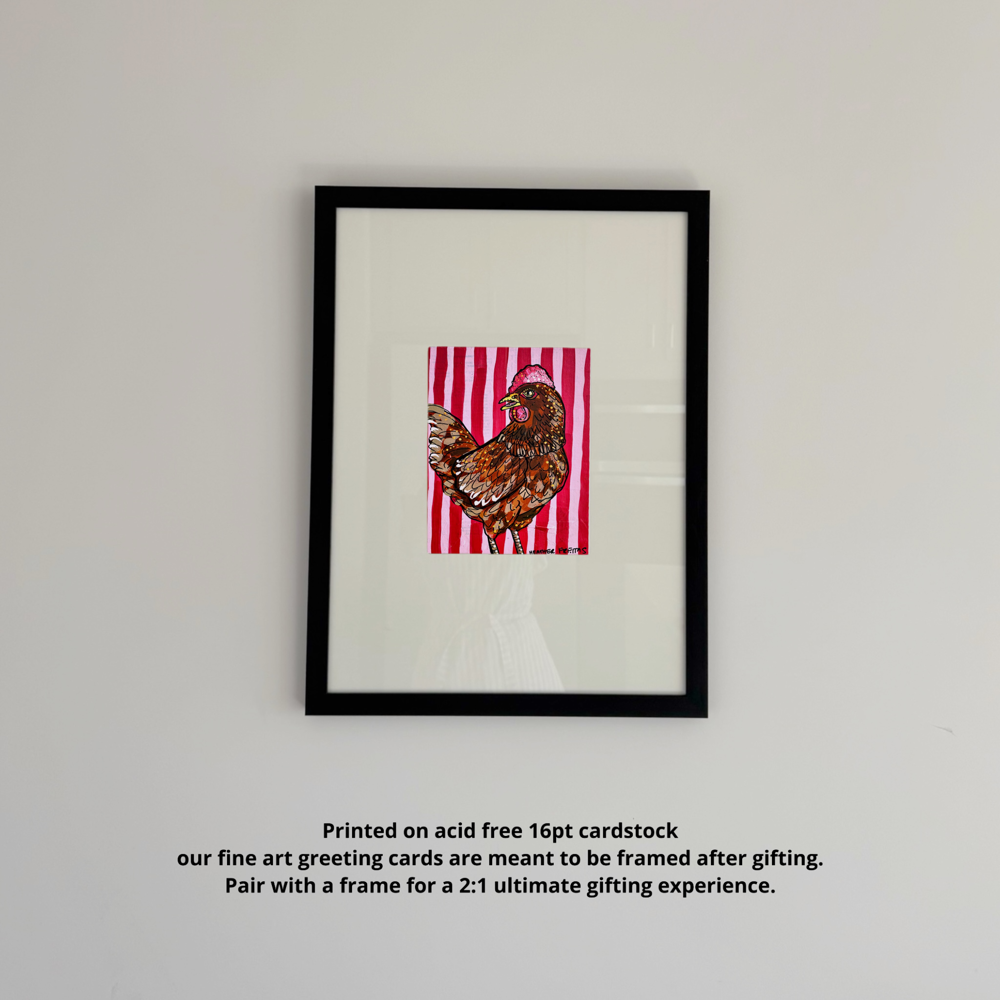 Brown Chicken Greeting Card Fine Art Print