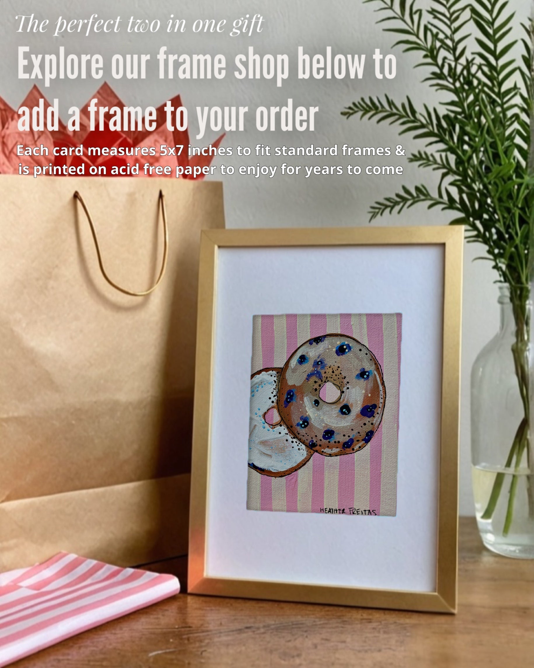 Bagel Greeting Card Fine Art Print-zoom-3