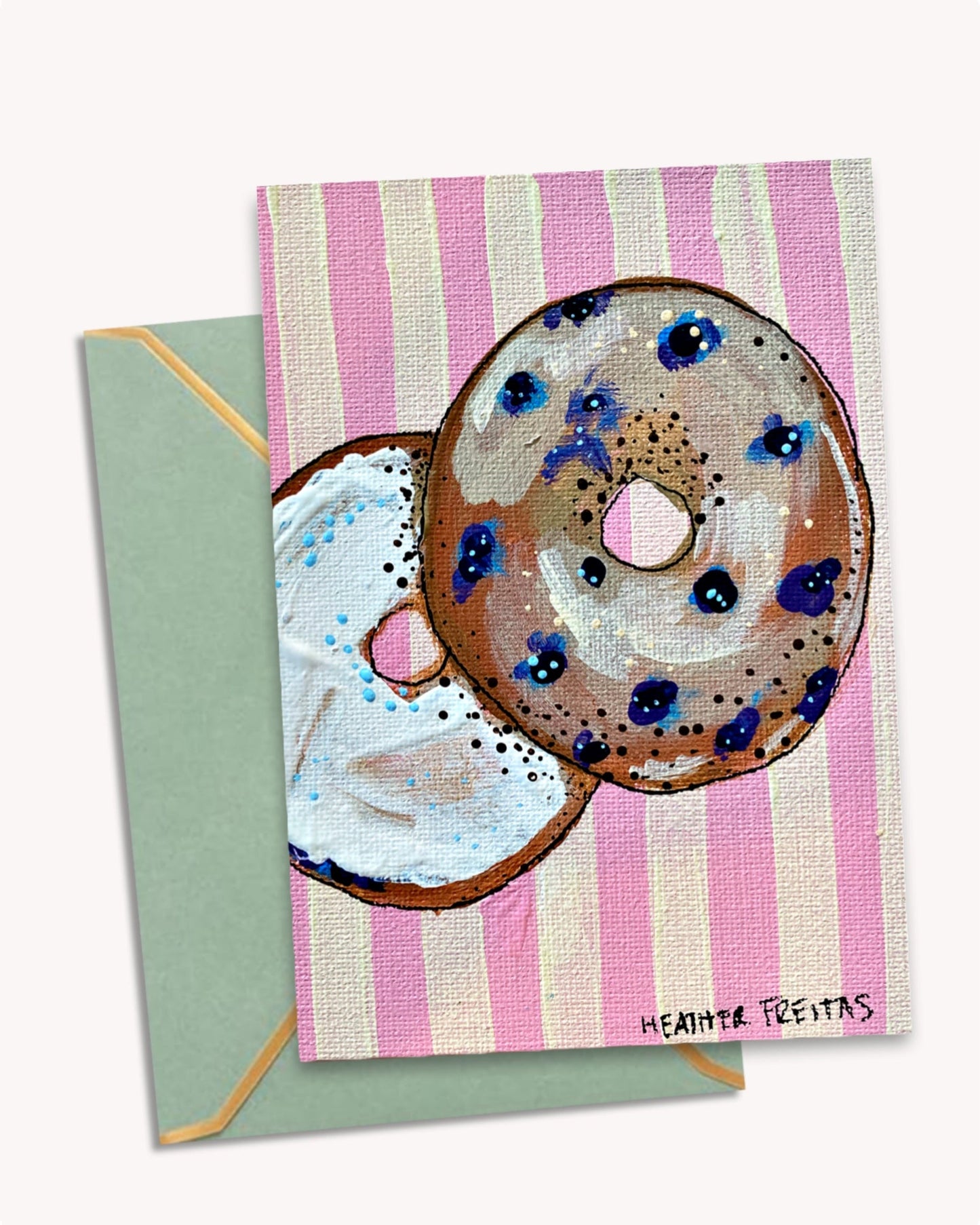 Bagel Greeting Card Fine Art Print