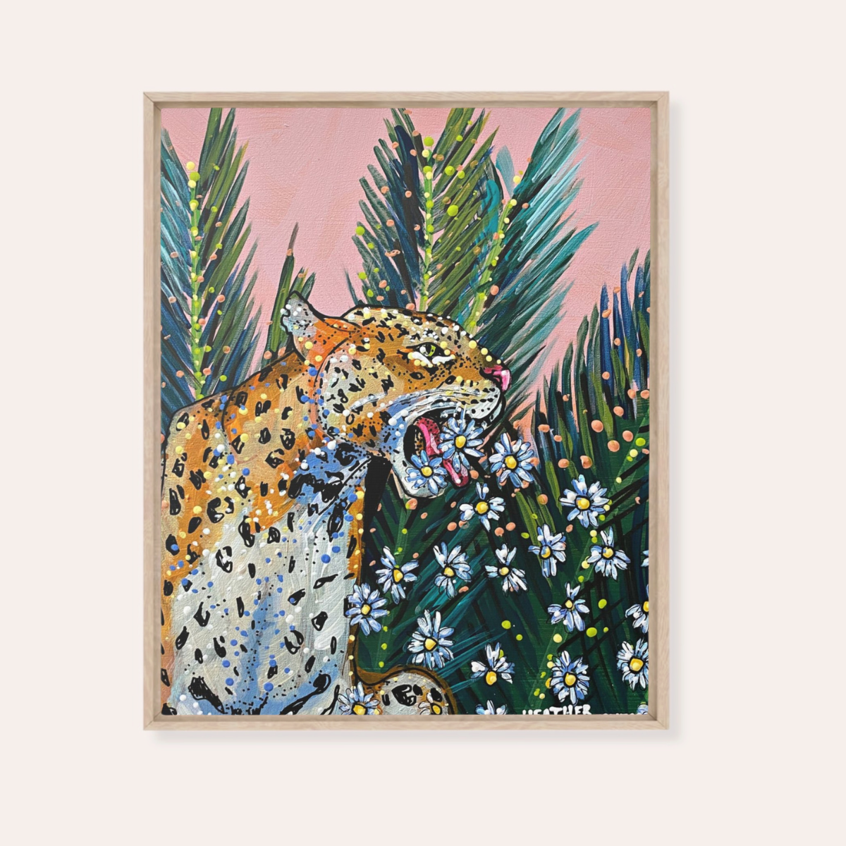 Jaguar Daisy | Framed Fine Art Canvas Print | Multiple Sizes-zoom-4