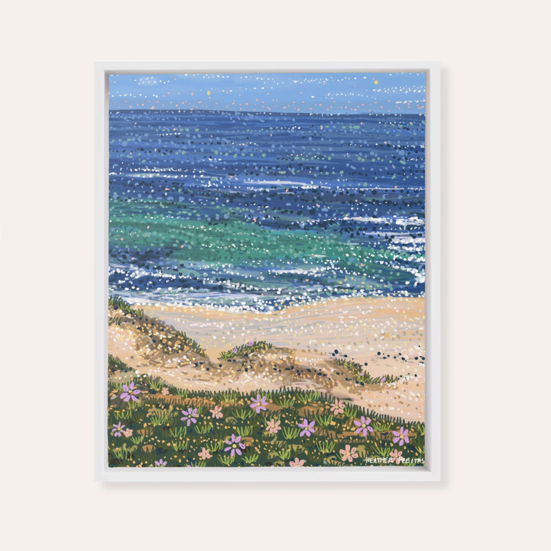 Daisy Tides | Framed Fine Art Canvas Print | Multiple Sizes-zoom-