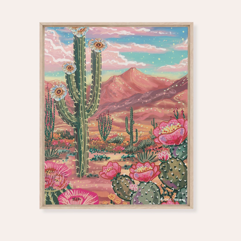 Southwest Paradise | Framed Fine Art Canvas Print | Multiple Sizes-zoom-
