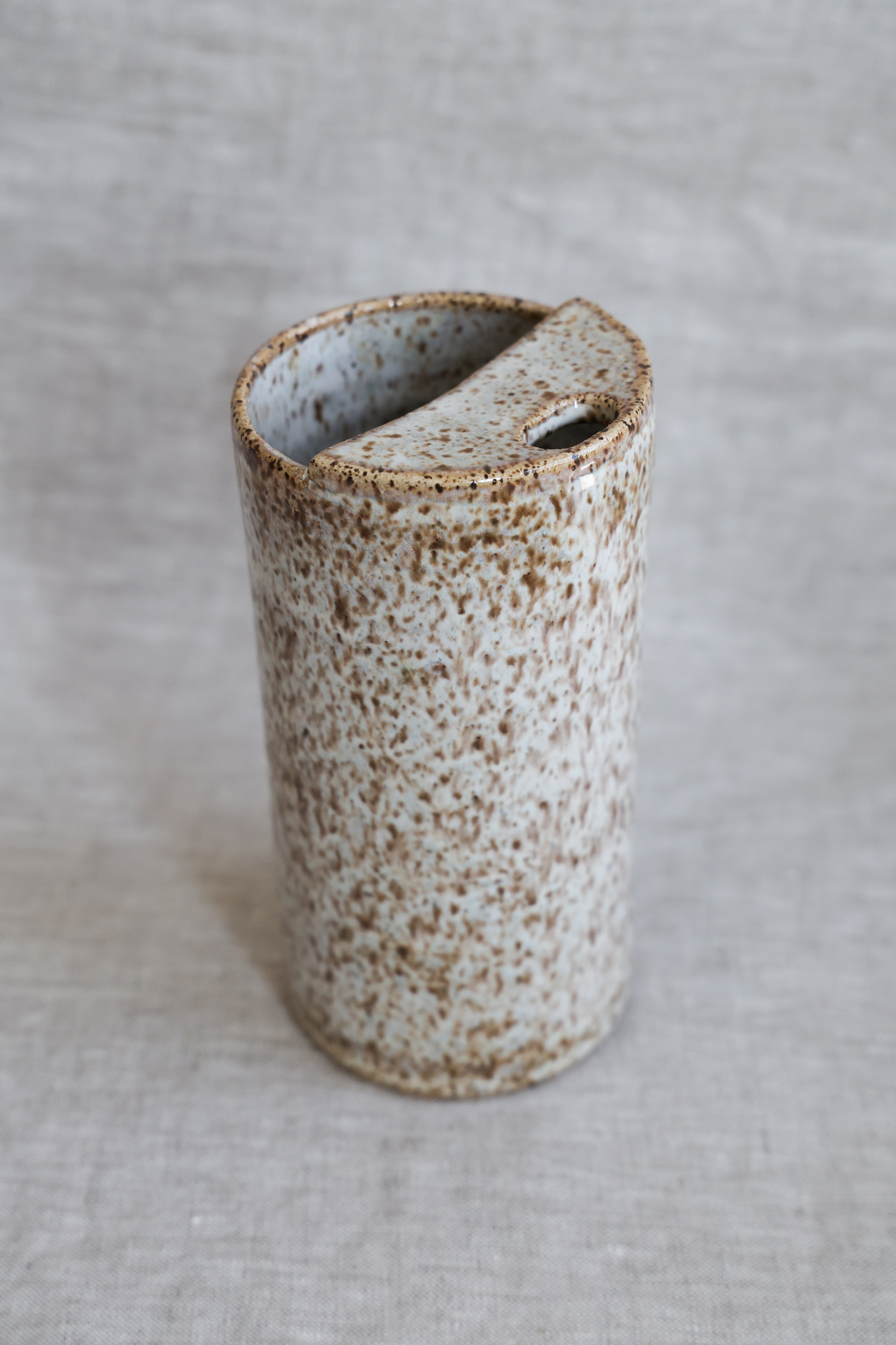 Speckled White Travel Mug (Second) | Ceramic To-Go Cup