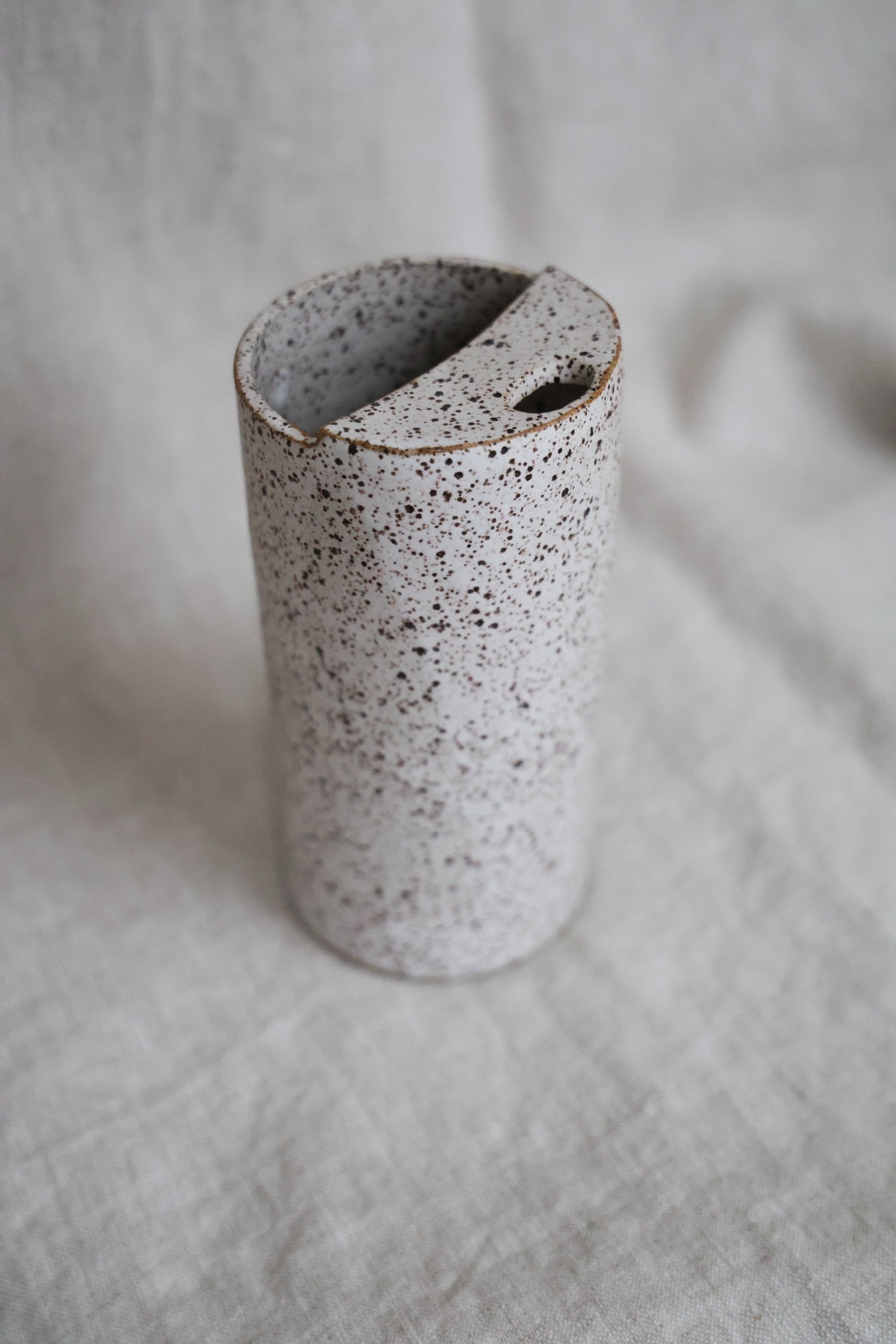 Matte White Speckled To-Go Cup | Ceramic Stoneware-1