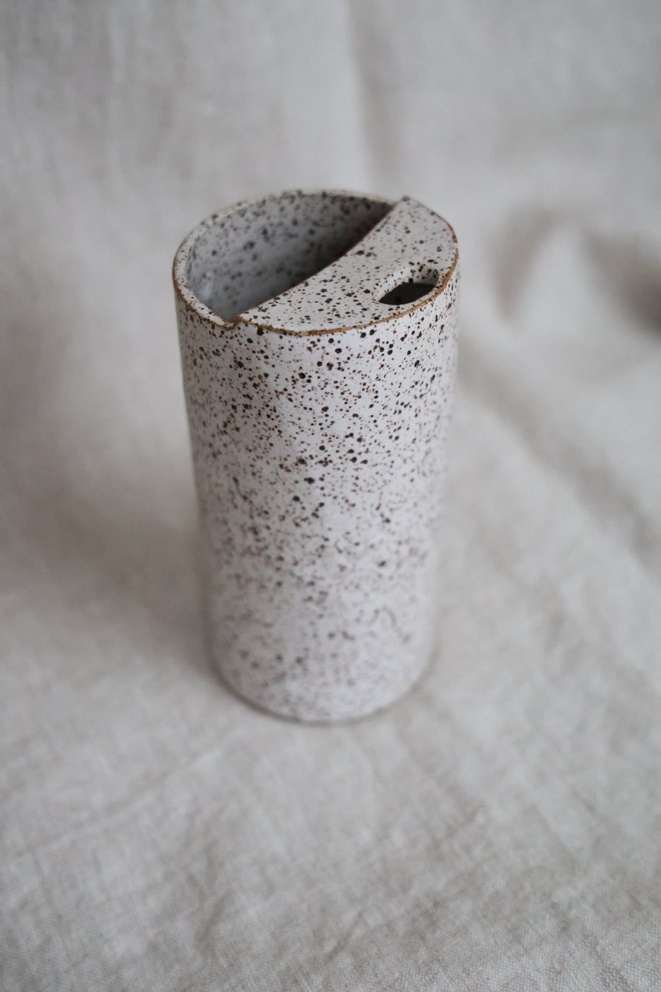 Matte White Speckled To - Go Cup | Ceramic Stoneware - Aware House