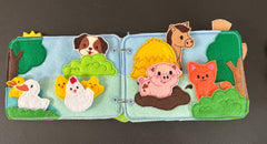 Farm Animal Quiet Book | Interactive Finger Puppet Activity Book - Aware House