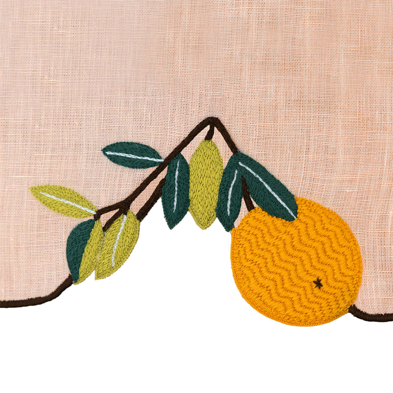 Hand Embroidered Farm To Table Placemats | Set of 4-zoom-