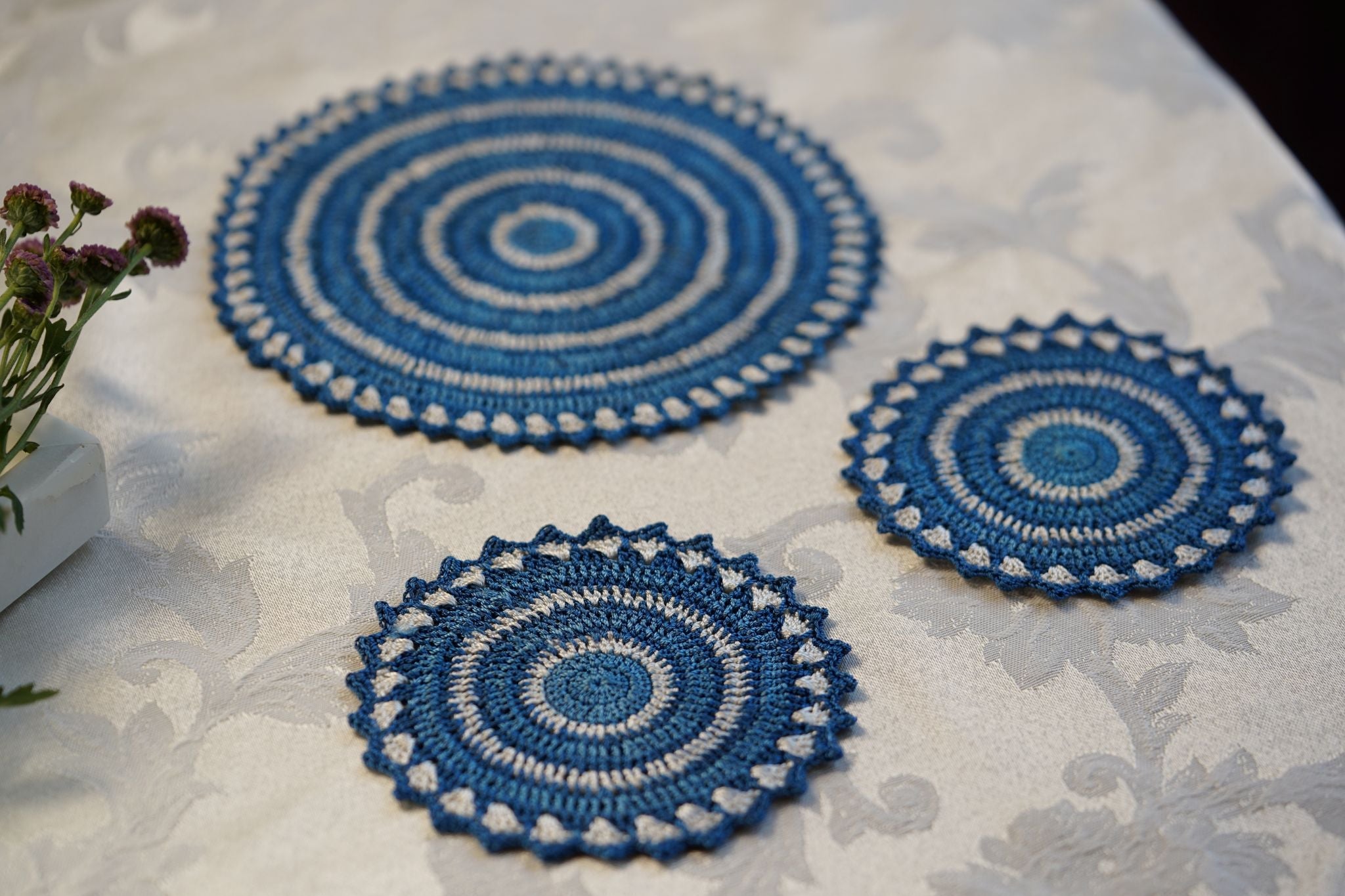 Ocean Whirl Crochet Coasters-zoom-2