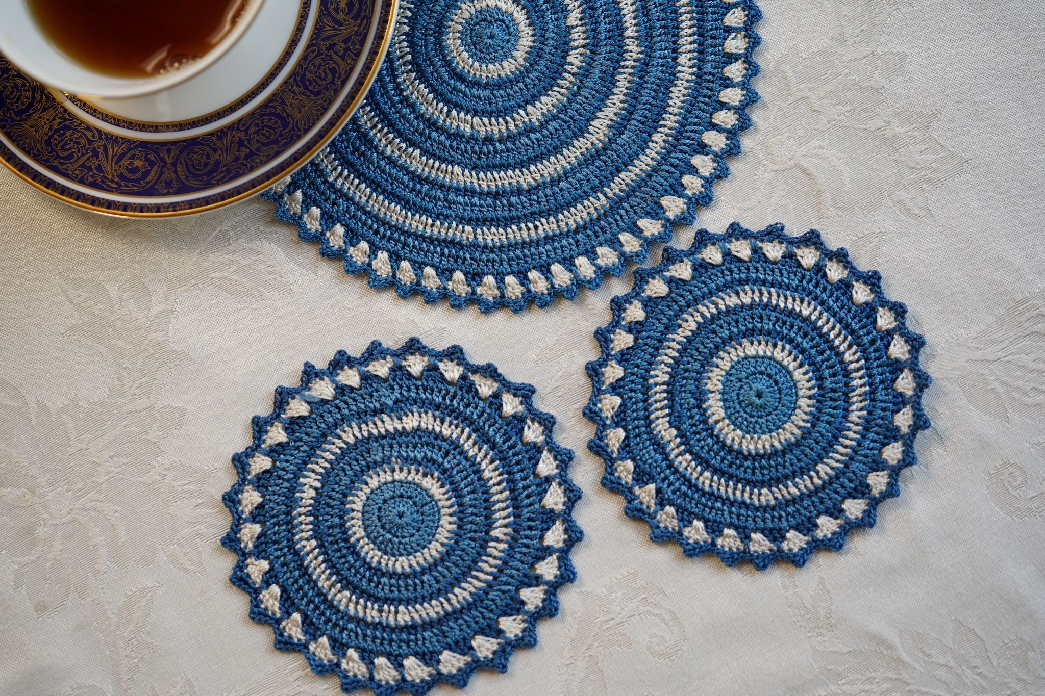 Ocean Whirl Crochet Coasters-zoom-1