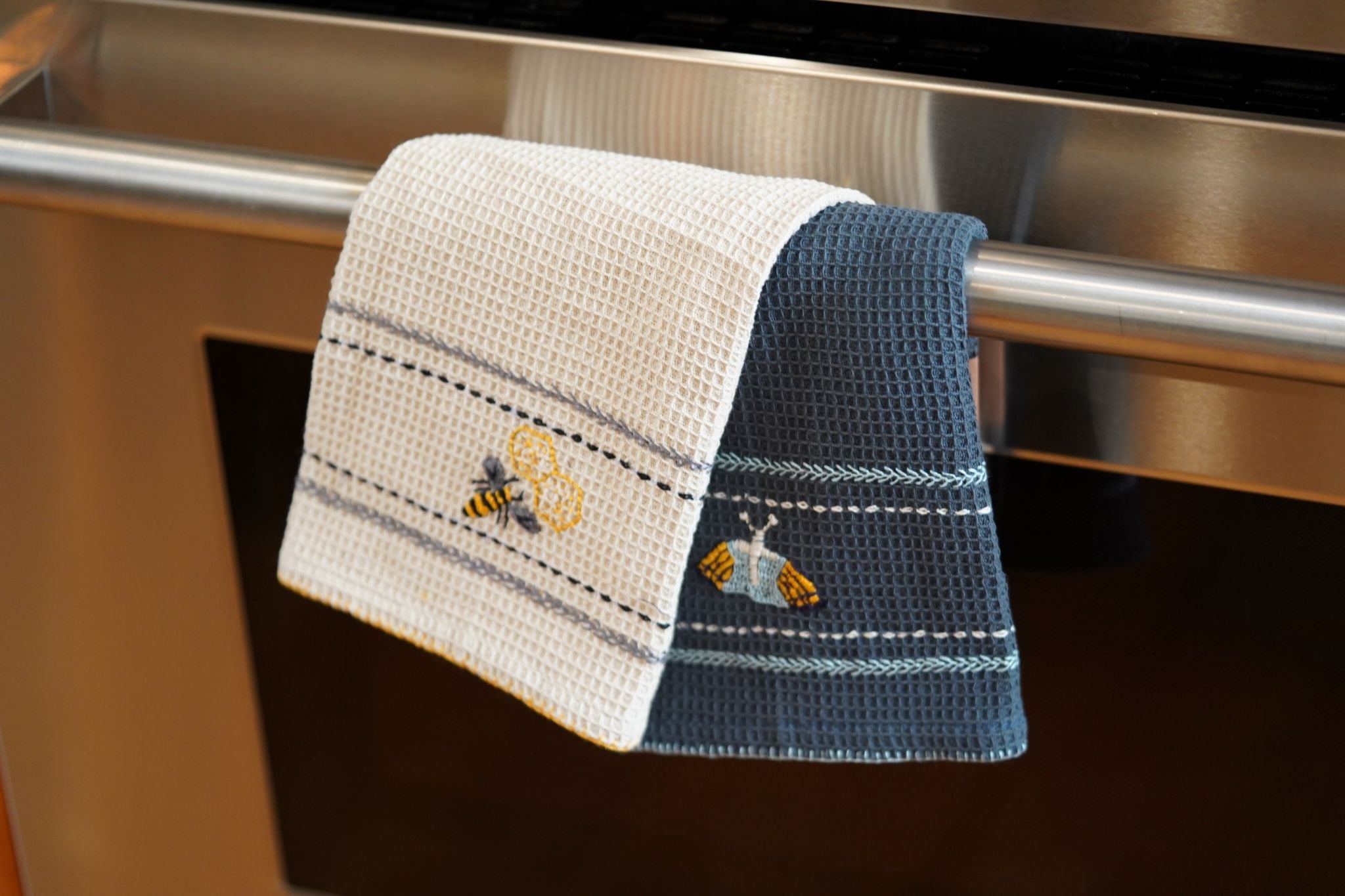 Garden Stories Embroidered Kitchen Towels | Set of Two