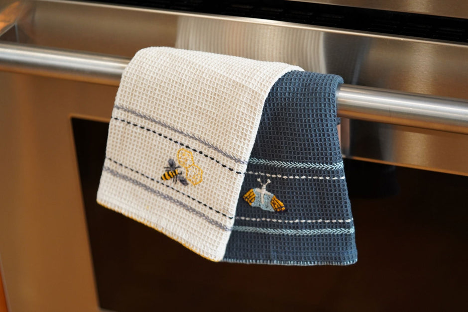 Garden Stories Embroidered Kitchen Towels | Set of Two