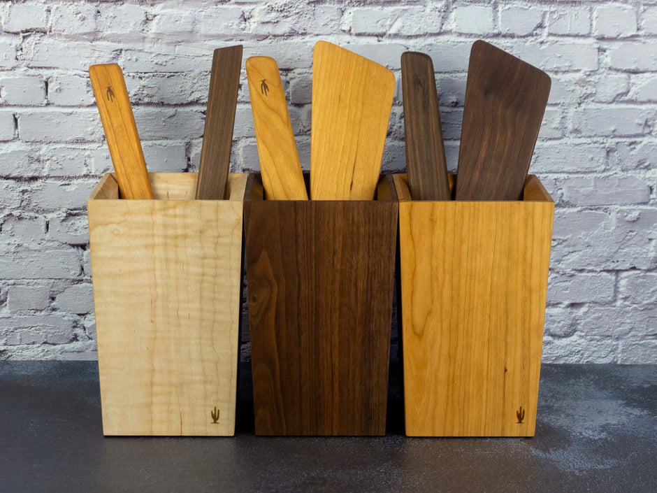 Wooden Utensil Holder