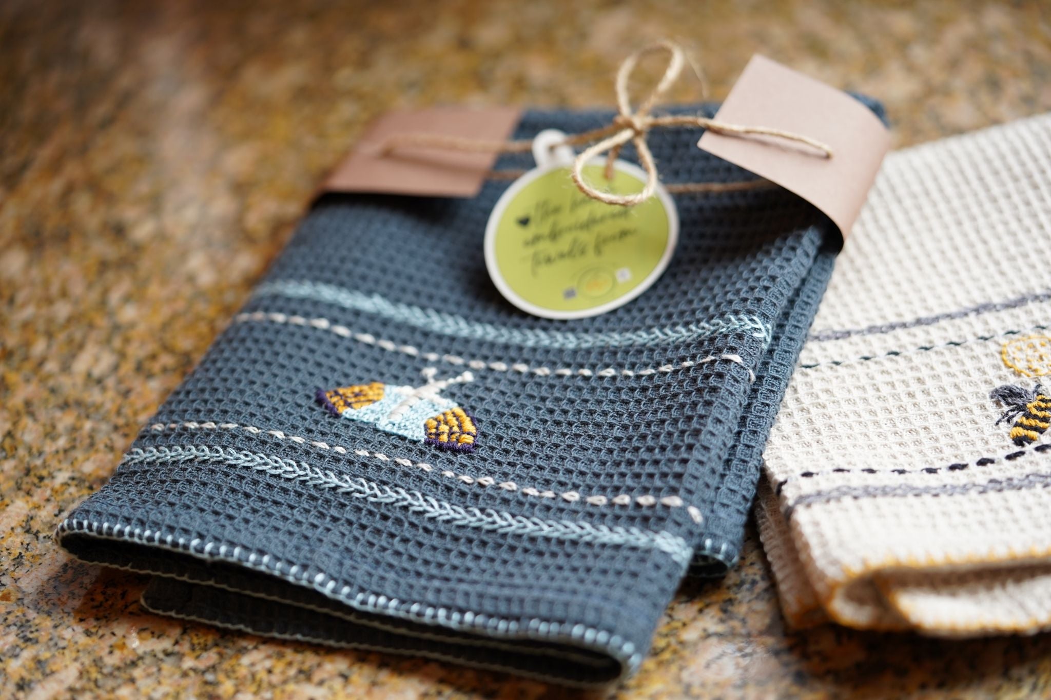 Garden Stories Embroidered Kitchen Towels | Set of Two-zoom-2