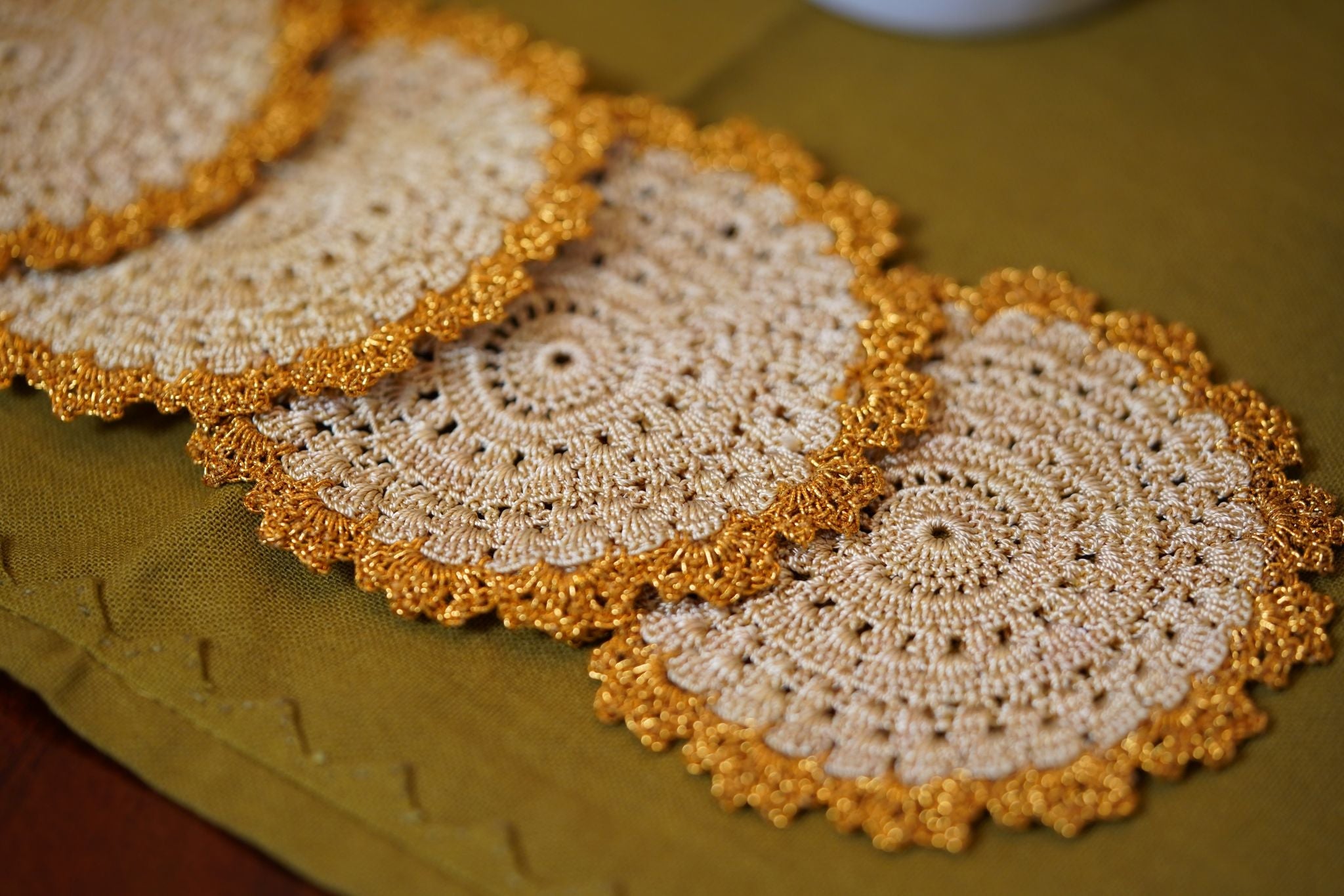 Marigold Halo Crochet Coasters-zoom-1
