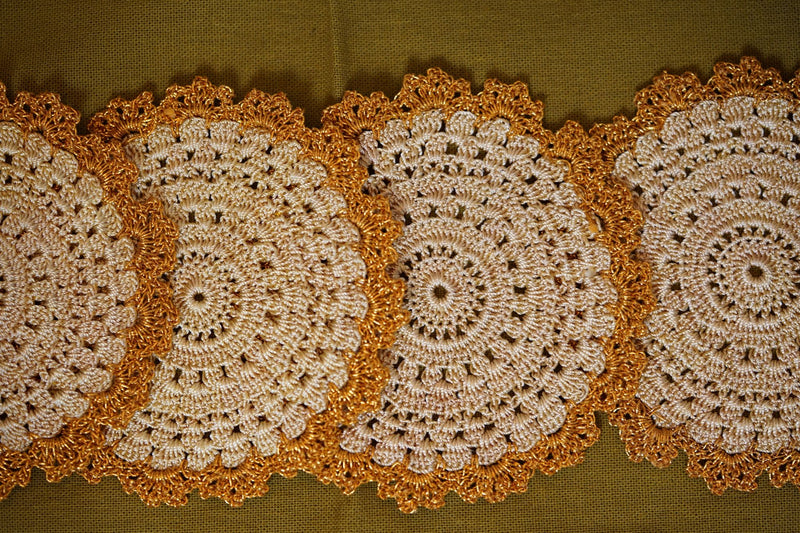 Marigold Halo Crochet Coasters-zoom-